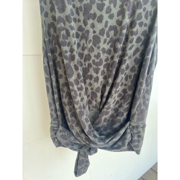 VICTORIA'S SECRET Heavenly Tank Top Animal Print Twist Front Tie Back Large - Picture 7 of 11